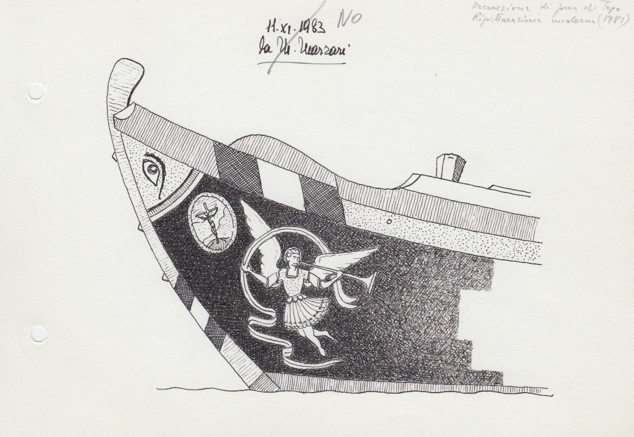 574 Decorazione di prua di topo - ripitturazione moderna - 1981